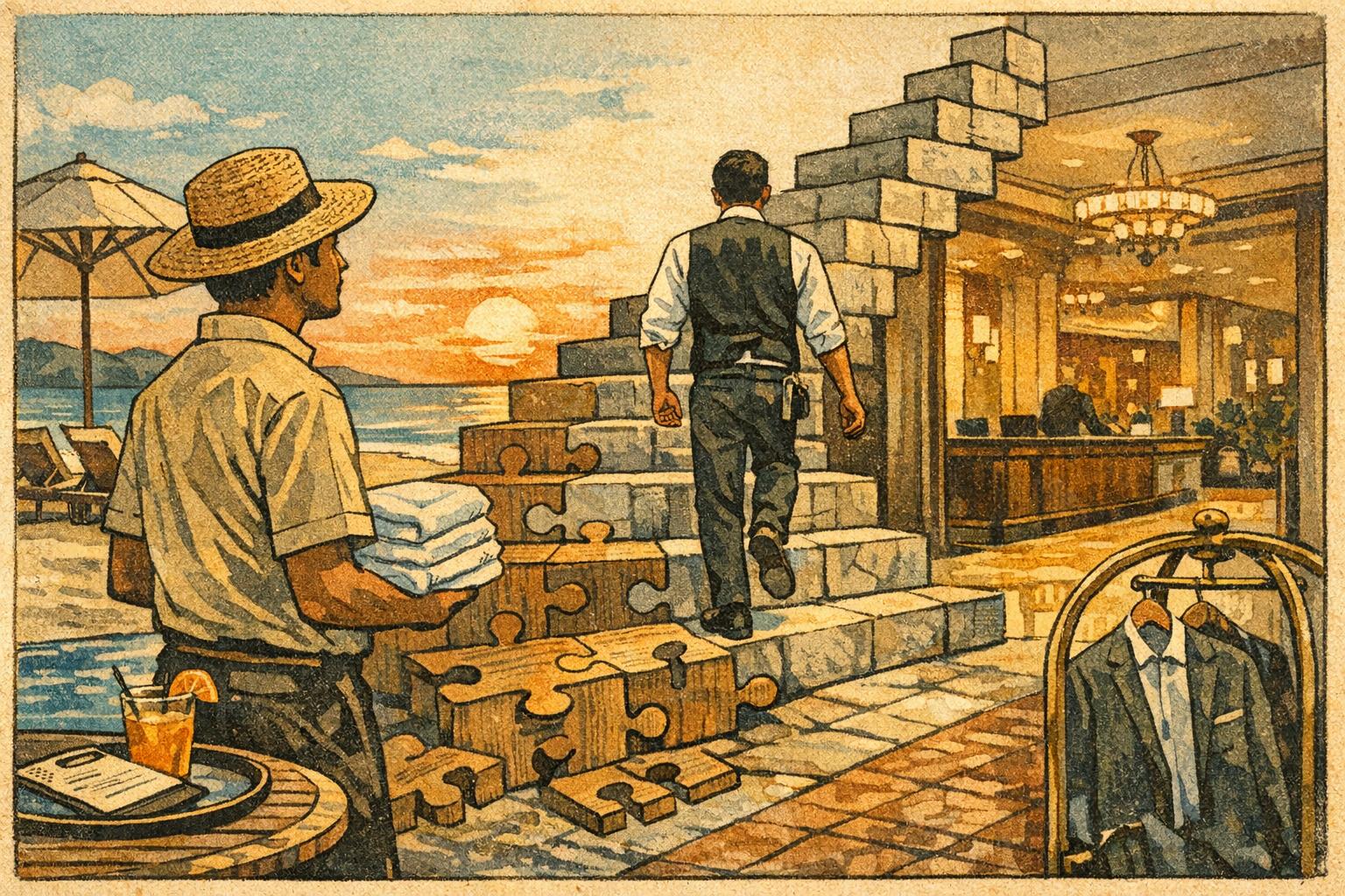 Turizm sektöründe kariyer planı yapan çalışan