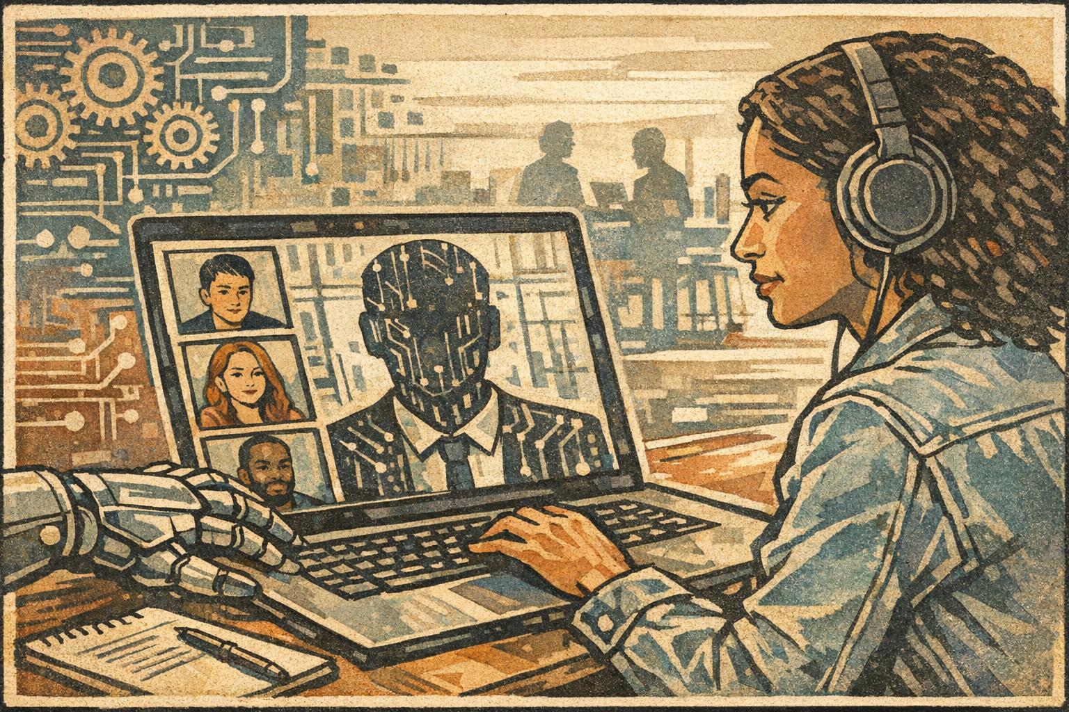 Yapay zeka ile mülakat sürecini yöneten işe alım ekibi